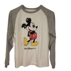 WALT DISNEY PARKS SHIRT MICKEY MOUSE RAGLAN CHILDS Kids Large